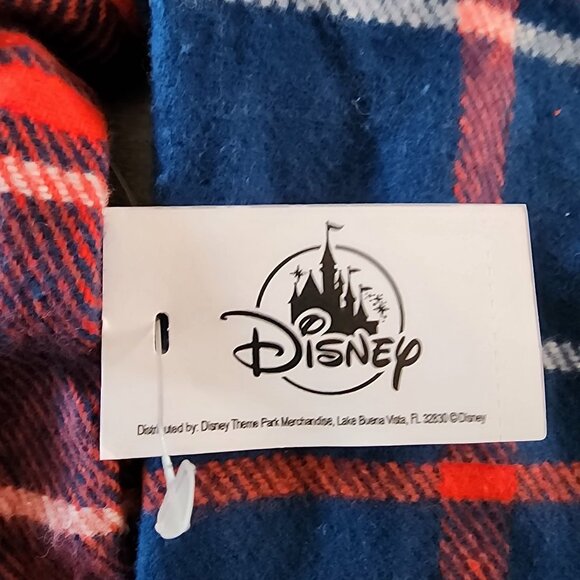 Disney Marvel Captain America Plaid Flannel Shirt Jacket Red & Blue Size S NWT - Picture 6 of 13